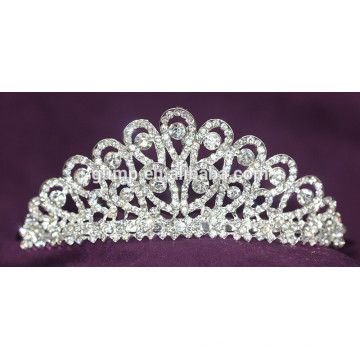 Cristal nupcial da coroa de strass casamento tiara